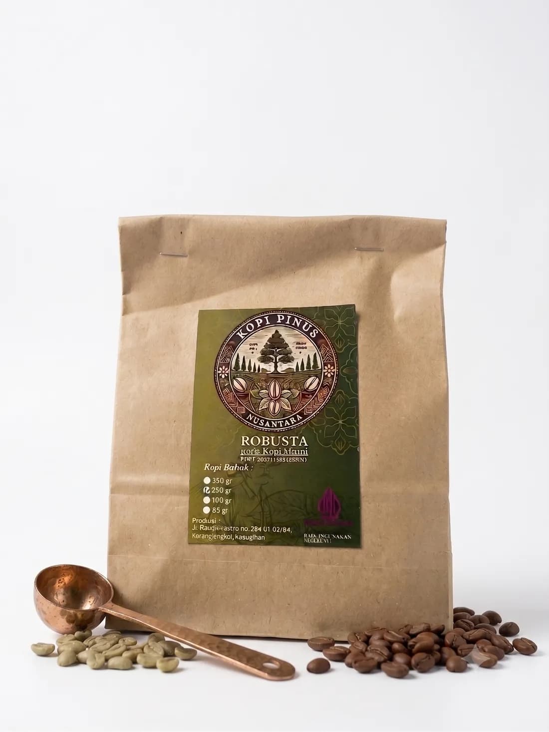 Kemasan kopi Arabika Kopi Pinus